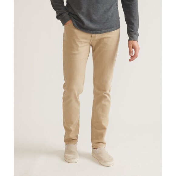 Marine Layer Other - Men's Marine Layer 5-Pocket Twill Slim Straight Pants Size 30 X 30 Khaki Tan Bei